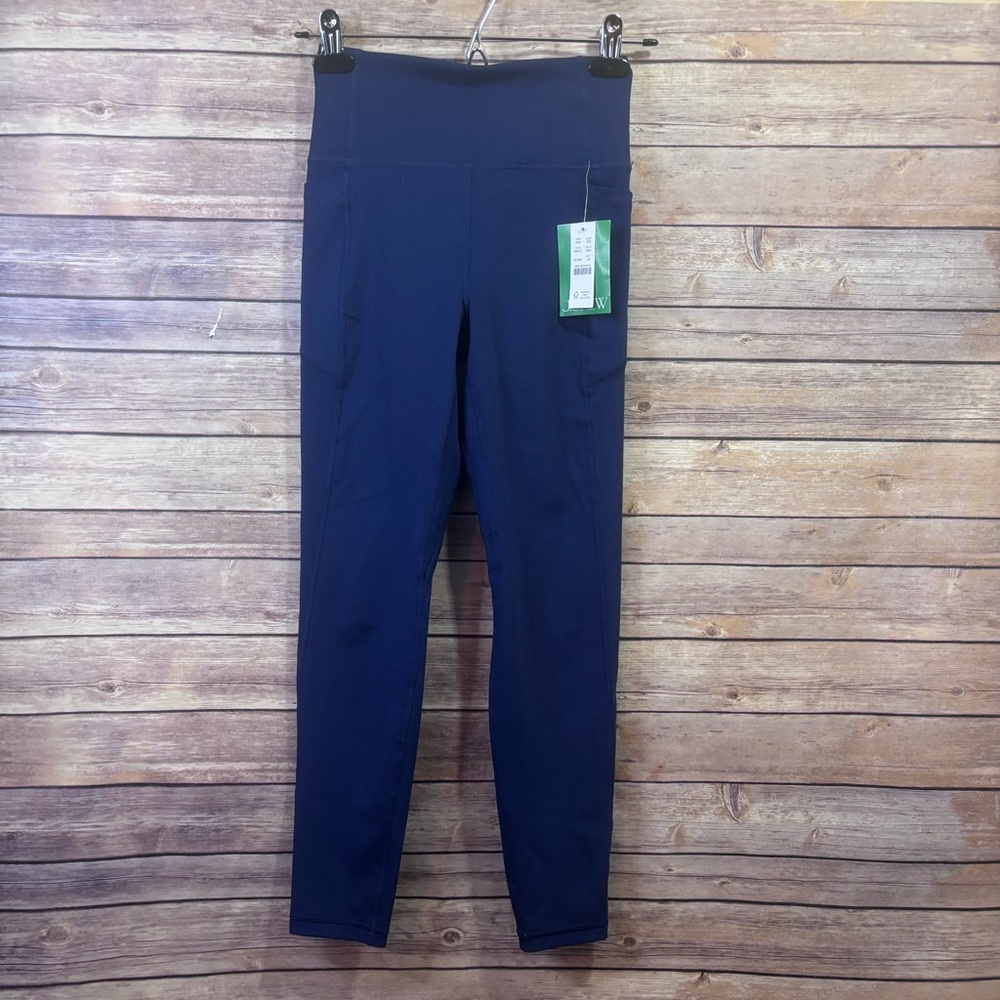 NWT J Crew Cloudstretch Leggings Mediterranean Blue Size Small Pockets